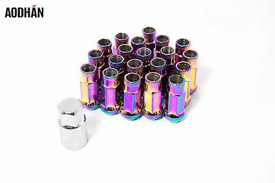 20 Aodhan XT51 12X1.25 PURPLE Open Lug Nuts Fit Motegi Stance Tsw Str ESR Wheel • $44.99