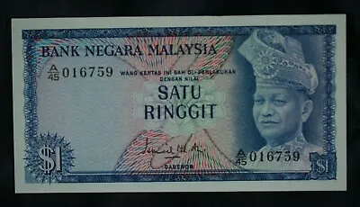 1967 Malaysia $1 Ringgit. 5 Consecutive Serial Numbers. Gem Uncirculated. (4) • $379