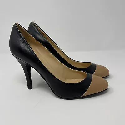 Size 7 Black J Crew Italian Leather Pumps Captoe • $88