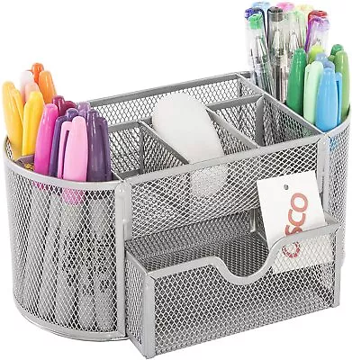 £14.99 • Buy Osco Silver Wire Mesh Desktop Organiser With Drawer