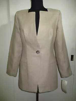 NWT: Vintage Geary Roark Kamisato Linen Jacket; Sz. 12; Measurements Provided • $35