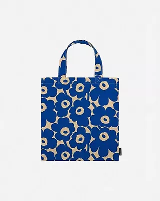 Marimekko Mini Uniko Fabric Tote Bag Blue Cotton 100% 33 X 32 Cm Japan Only • $81.99