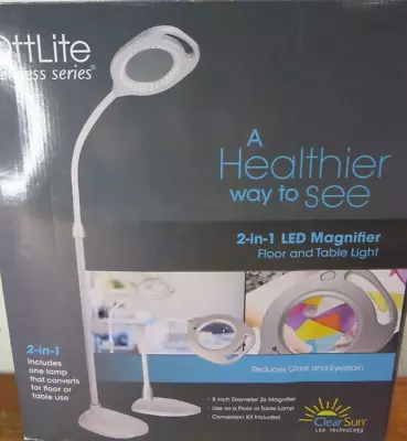 New OttLite Wellness Series 2-In-1 LED Magnifier Floor And Table Light - Desk • $89.99