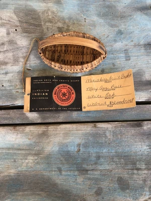 $35 • Buy Cherokee Basket, Miniature With Tag Mary Ann Ball