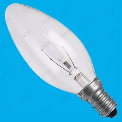 10x 25W CLEAR CANDLE DIMMABLE TUNGSTEN FILAMENT LIGHT BULB; SES SCREW E14 LAMPS • £10.99