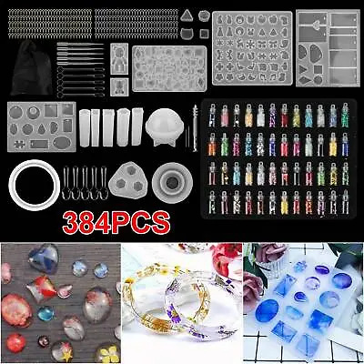 £21.69 • Buy 384PCS Resin Casting Molds Silicone DIY Jewelry Pendant Mould Kit Casting Craft