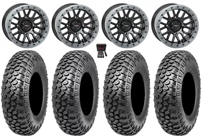 System 3 SB-9 Bdlk 15  Wheels Gloss Bk 33  RAZR XT Tires Can-Am Maverick X3 • $1935.52