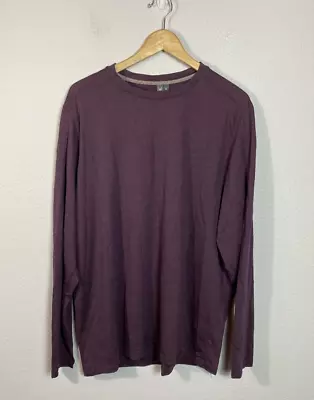 Ibex Men Zque Merino Wool Shirt XL Purple Hiking Trail Outdoor Long Sleeve • $30