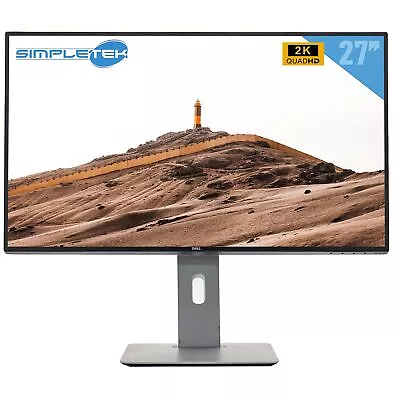 DELL U2717D 27   2K Qhd Monitor Gaming Graphics HDMI Dp Mini-Dp + 4 X USB 3.0 PC • $691.28