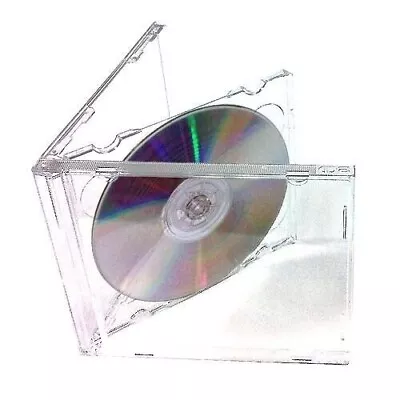 10 X Double Clear CD Jewel Cases 10.4mm Durable Spine 2 Discs Replacement Cases • £8.85