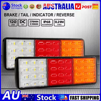 $25.99 • Buy 2x 60 LED Tail Lights Stop Indicator Reverse Lamp 12V Trailer Truck Ute Light AU