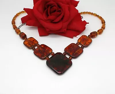 Sterling Silver Jay King  Amber  Beaded   21   Necklace  CAT RESCUE • $39.99