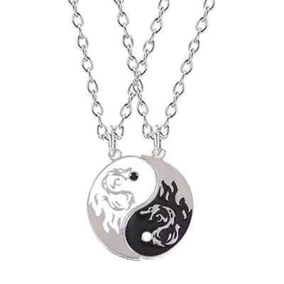 Dragon For Couple Necklaces Best Trendy Yin Yang Pendant • $13.75