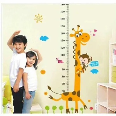 Removable Giraffe Height Chart Measure Wall Sticker Decal For Kid Baby Room Gift • £4.80