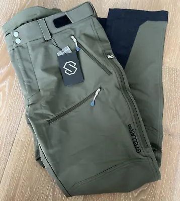 New Mens STELLAR EQUIPMENT Softshell Pants 2.0 - Olive Green XXL Snowboard $549 • $250