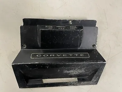 OEM 1969-1972 Corvette C3 Windshield Wiper Switch Bezel Panel W/O  A/C • $125