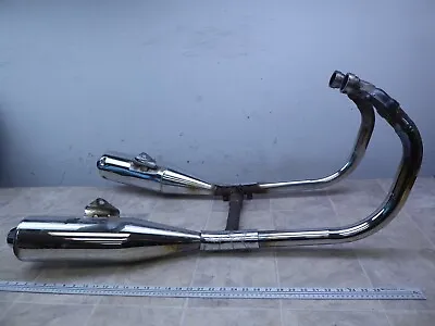 1992 Kawasaki EN500 Vulcan K409-1) Chrome Exhaust Headers Mufflers Pipe Assembly • $250