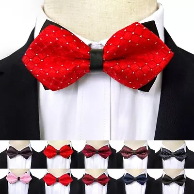 Formal Solid Color Bowtie For Wedding Party Business Pre Tie Men Women Necktie • £5.10