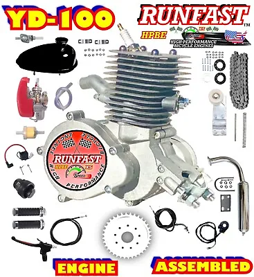 100cc 2 Stroke Real YD100 Motorized Bicycle Engine Motor With FASTER SPROCKET • $139.99
