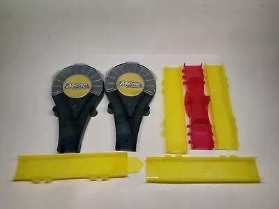 Micro Chargers Track Lot Of 7 Pieces Parts Moose Playset • $3.99