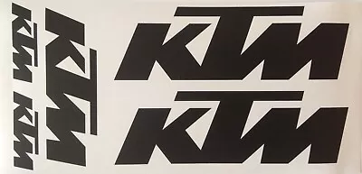 KTM Sticker Decal Matt Black - 3 Sizes. 5 Decals In Total (No Background). • $9.95