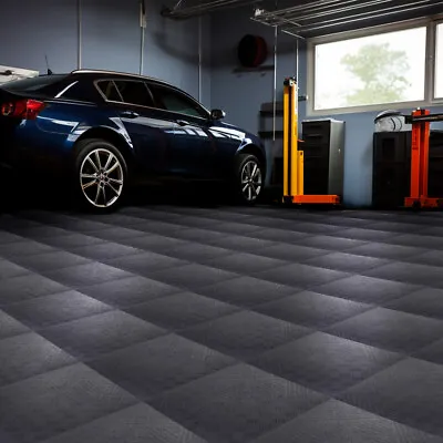 Modular Interlocking Solid Garage Flooring Tiles Similar To Swisstrax Dimondtrax • £4.99