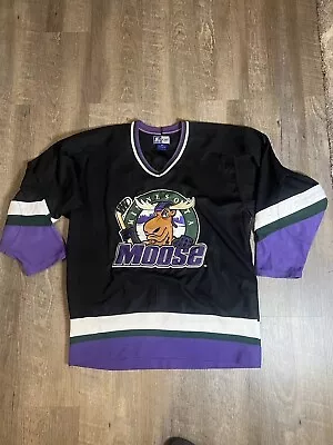 Vintage 90s Starter Hockey Jersey Minnesota Moose IHL Stitched Sewn Size M NHL • $79.99