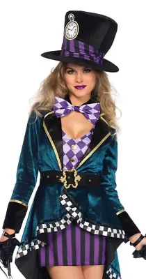 Women's Delightful Mad Hatter Jacket Alice In Wonderland Costume SIZE L (Used) • $44.99
