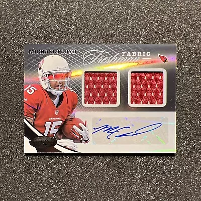 2012 Certified MICHAEL FLOYD #321 Freshman Fabric ROOKIE AUTO JERSEY 004/399 RPA • $5