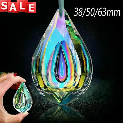 Rainbow Sun Catcher Crystal Glass Ball Pendant Chakra Feng Shui Pride Drop Craft • £5.33