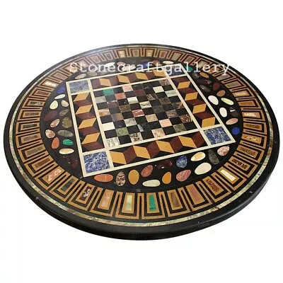 £669.71 • Buy 24  Marble Chess Game Table Top Inlay Handicraft Work Home Decor