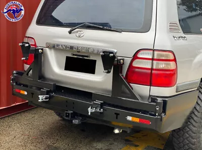 Rear Bar Spare Wheel Carrier Jerry Can Holder For Toyota Landcruiser 100 Series • $1099