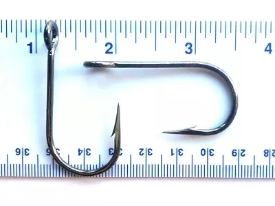 50 VMC 9170 9170BN Black Nickel Closed Eye Siwash Fishing Hooks Size 5/0 • $12.99