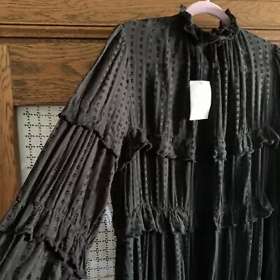 Women's Designer Dress *NWT* Isabel Marant ETOILE Black Cotton Maxi SZ 42/LG -NR • $31