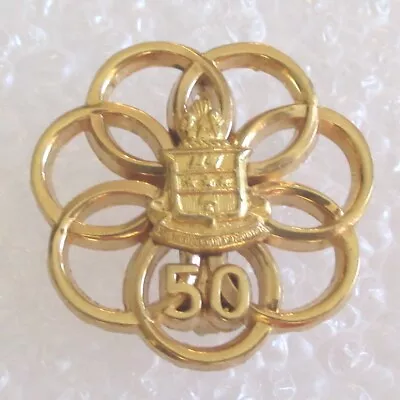 Vintage Alpha Chi Omega ΑΧΩ Sorority Fraternity Alumnae 50 Year Member Award Pin • $39.99