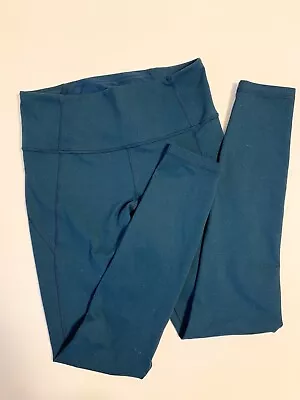 Under Armor S Small Jogging Yoga Leggings Turquoise Blue Back Pocket Turquoise • $1