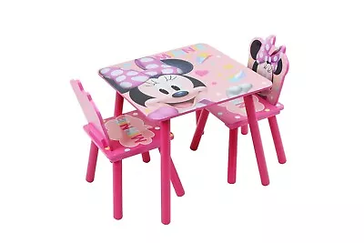 Disney Minnie Mouse Wooden Table And 2 Chair Set By Nixy Children • £54.99