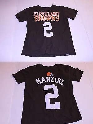 Youth Cleveland Browns Johnny Manziel S (8) Jersey T-Shirt Tee (Brown) NFL Jerse • $11.99