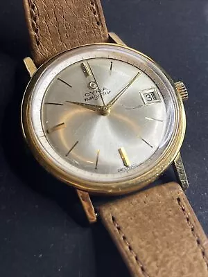 Cyma Navystar Men’s Manual Wind Up Gold Plated Watch With Date • $250