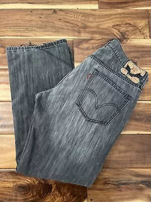 Vintage Levis 569 Jeans Mens 34x30 Loose Straight Thrashed Gray Whiskers Y2K • $24.99