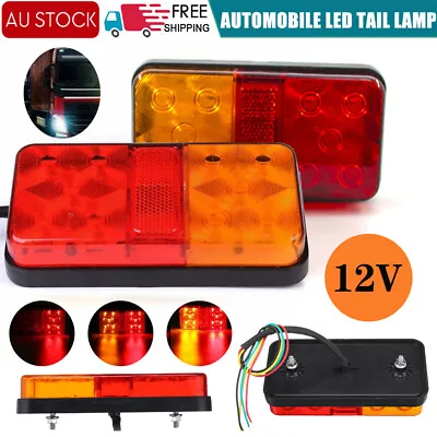$15.69 • Buy 2x Submersible Waterproof 10 LED Stop Tail Lights For Boat Truck Trailer Marine