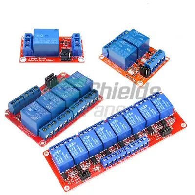1/2/4/8 Channel Relay Board Relay Module With Optocoupler High Low 5V 9V 12V 24V • $4.11
