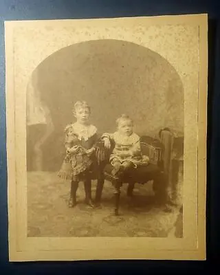 Early Albumen Photo Of Elizabeth Klump Holding Queen Victoria Bisque Doll • $100