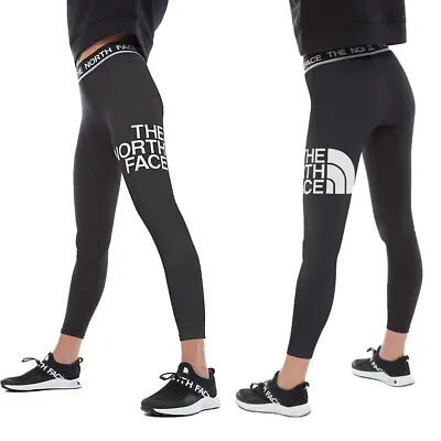 The North Face Womens Activewear Gym Leggings Fitness Sports Yoga Logo Pants • £17.99