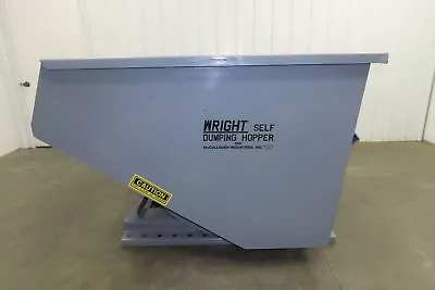 Wright 20055-GRY 2 YD Self Dumping Hopper 4000lbs Trash Recycling 10 Gauge Bin • $1573.60