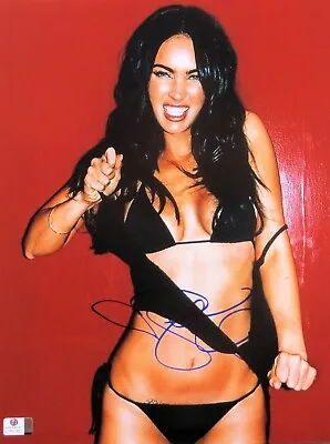 Megan Fox Signed Autographed 11X14 Photo Sexy Black Bikini Smiling GV801600 • $99.99