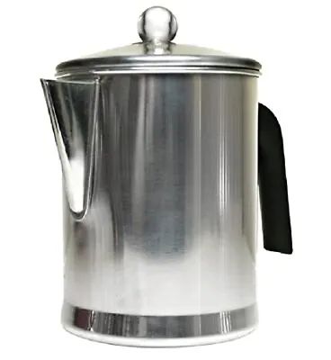 Heavy Duty Stove Top Percolator Coffee Pot Maker Aluminum Steel 9-Cup • $26.91