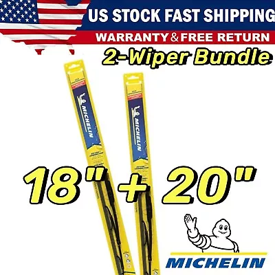 2-Wipers: 20  + 18   For Michelin Performance Windshield Wiper Blades Multi Cars • $23.23