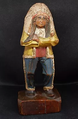 Antique Treen Figure Of Native American Indian Chieftain • £185