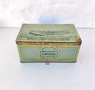 1920s Vintage Canopus Imperial Airways London G Adhl Capstan Cigarette Tin CG170 • £322.40